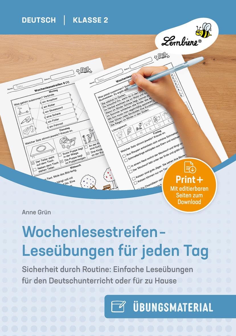 Wochenlesestreifen - Leseübungen für jeden Tag Professional & Reference Books