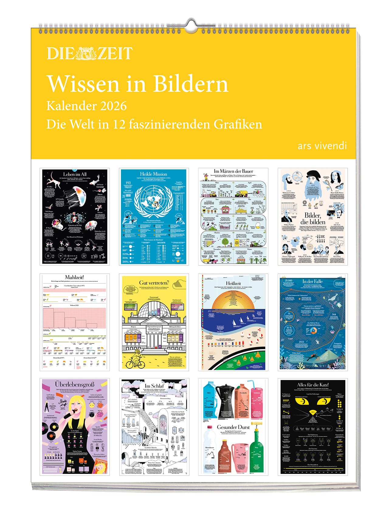 DIE ZEIT - Wissen in Bildern 2026 – Posterkalender mit stilvollen Infografiken & faszinierenden Fakten - Anschauliches Wissen für jeden Monat Business, Finance & Career