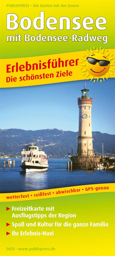 Bodensee mit Bodensee-Radweg: Erlebnisführer mit Informationen zu Freizeiteinrichtungen auf der Kartenrückseite. Wetterfest, reißfest, abwischbar, GPS-genau. 1:130000 (Erlebnisführer: EF) Leisure, Home & Garden
