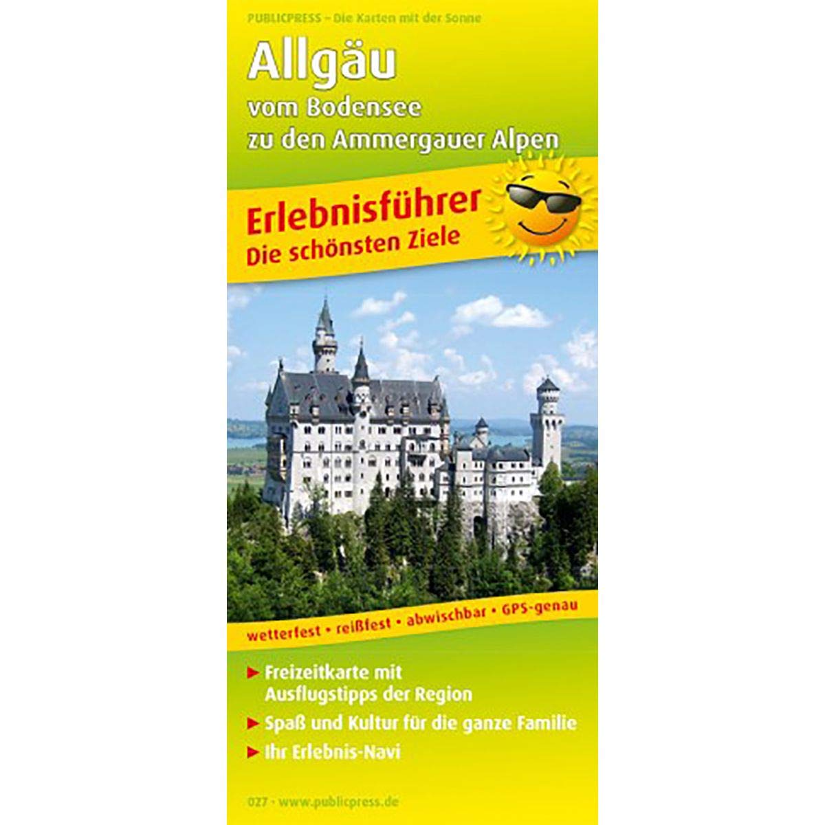 Allgäu - vom Bodensee zu den Ammergauer Alpen: Erlebnisführer mit Informationen zu Freizeiteinrichtungen auf der Kartenrückseite, wetterfest, ... GPS-genau. 1:150000 (Erlebnisführer: EF) Leisure, Home & Garden