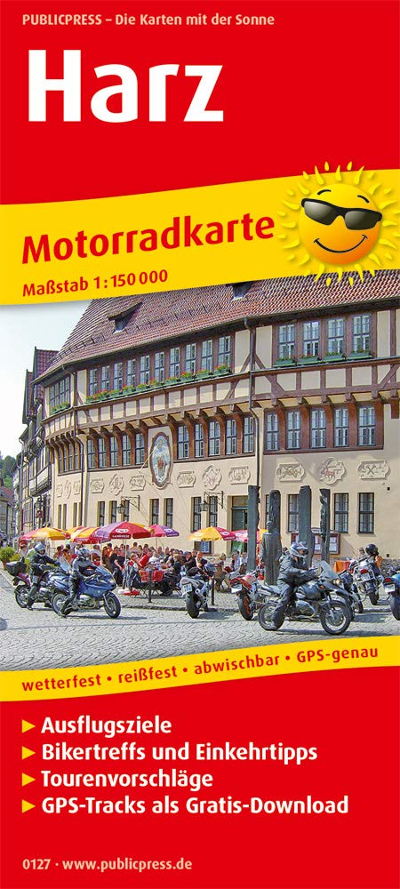 Product Image: Motorradkarte Harz 1:150 000