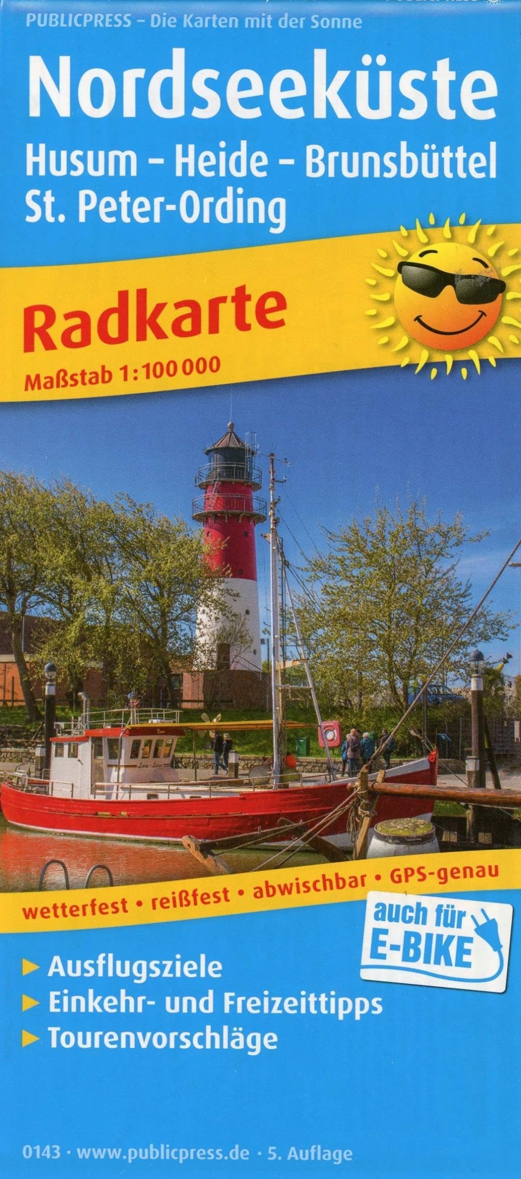 Nordseeküste, Husum - Heide - Brunsbüttel, St. Peter-Ording: Radkarte mit Ausflugszielen, Einkehr- & Freizeittipps, wetterfest, reissfest, abwischbar. 1:100000 (Radkarte: RK) Leisure, Home & Garden