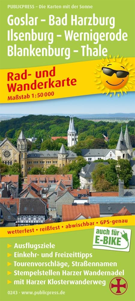 Goslar - Bad Harzburg - Ilsenburg - Wernigerode, Blankenburg - Thale: Rad- und Wanderkarte mit Harzer Klosterwanderweg, Ausflugszielen, Einkehr- & ... 1:50000 (Rad- und Wanderkarte: RuWK) Leisure, Home & Garden