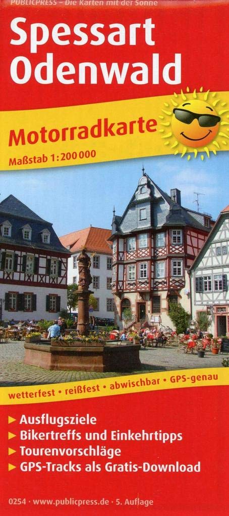 Motorradkarte  Spessart - Odenwald 1:200 000 Leisure, Home & Garden