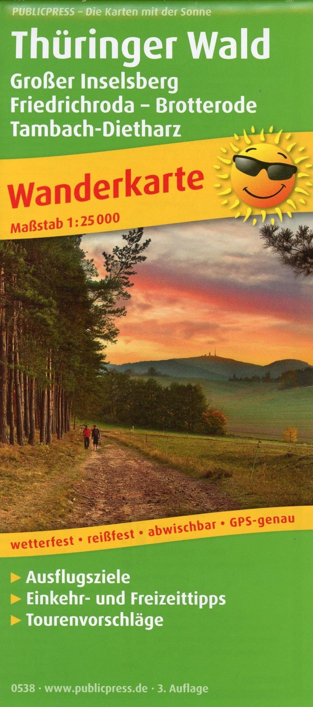 Thüringer Wald, Großer Inselsberg - Friedrichroda - Brotterode - Tambach-Dietharz 1:25 000 Leisure, Home & Garden