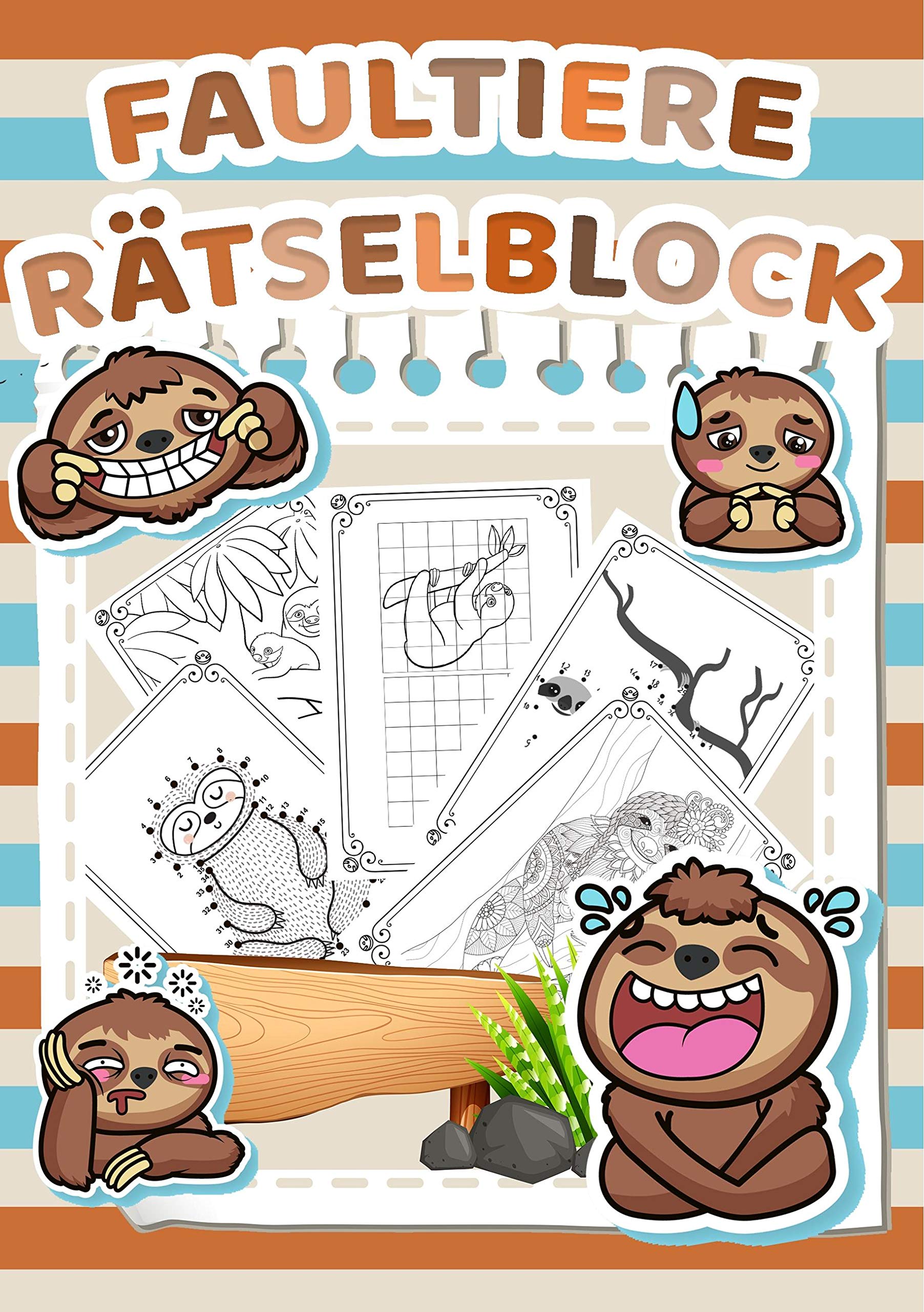 Mein Vorschul und Grundschul Rätselblock (Faultier-Edition) - Rätsel für Kinder ab 5 Jahren - Logikrätsel, Malbuch, Labyrinthe und vieles mehr ... Das Faultier Rätselbuch für Kinder Health, Nutrition & Fitness