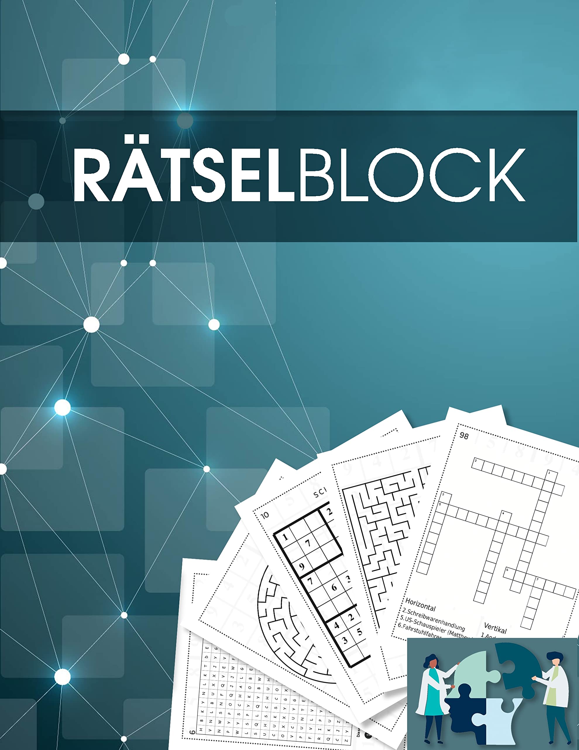 Rätselbuch und Rätselblock für Erwachsene und Senioren -  Sudoku, Kreuzworträtsel, Logikrätsel, Wortsuch-Rätsel und viele mehr - Rätsel im Großdruck - Für Erwachsene und Rentner geeignet Hobbies & Crafts