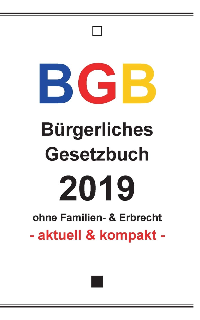 BGB: Bürgerliches Gesetzbuch 2019 Law