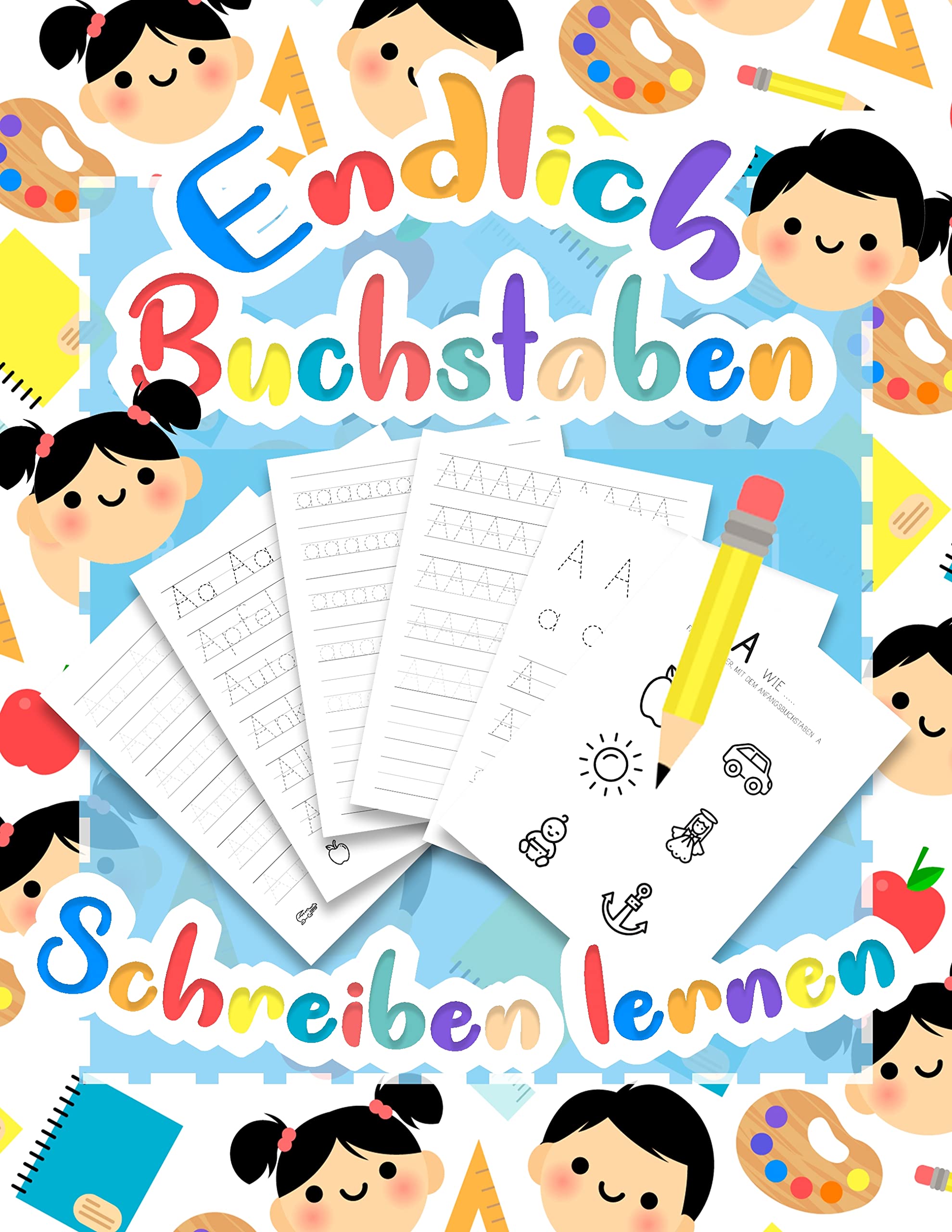 Buchstaben lernen - Druckschrift Schreiben lernen mit dem Vorschulbuch als Vorbereitung für die Vorschule und Grundschule: Alphabet lernen mit Druckbuchstaben Living & Furnishing