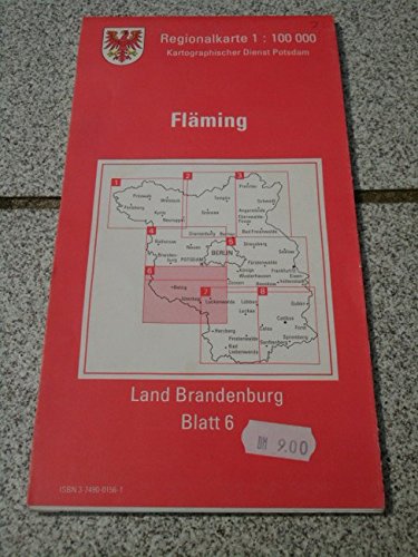 Regionalkarte, Fläming, Maßstab 1:100.000, Blatt 6, Books