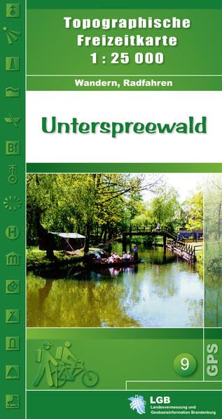 Topographische Karten Brandenburg, Unterspreewald: Topographische Freizeitkarte 1:25000 (Topographische Freizeitkarte 1:25000, Land Brandenburg: Für Wanderungen, Rad- und Bootsfahrten) Leisure, Home & Garden
