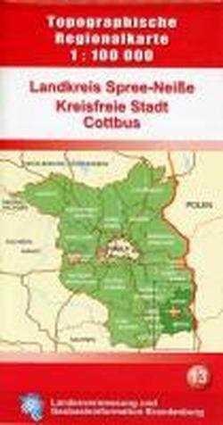 Landkreis Spree-Neisse /Kreisfreie Stadt Cottbus (Topographische Regionalkarte 1:100000, Land Brandenburg) Leisure, Home & Garden