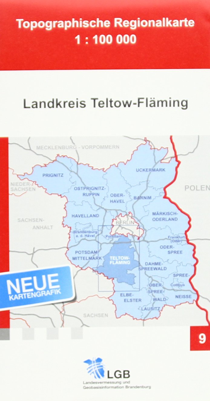 Landkreis Teltow - Fläming / Kreisfreie Stadt Potsdam 1 : 100 000 Leisure, Home & Garden