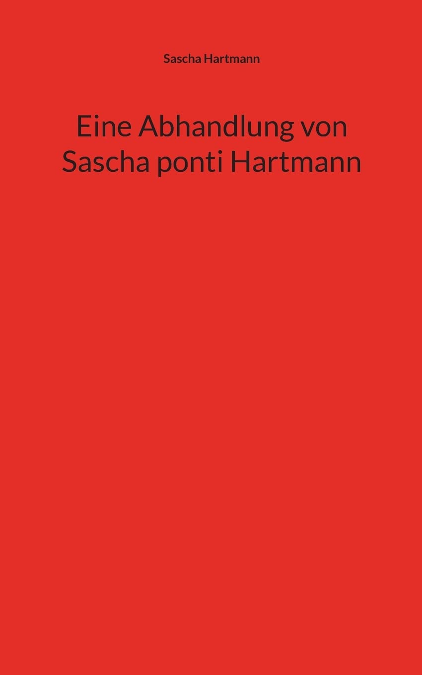 Product Image: Eine Abhandlung von Sascha ponti Hartmann