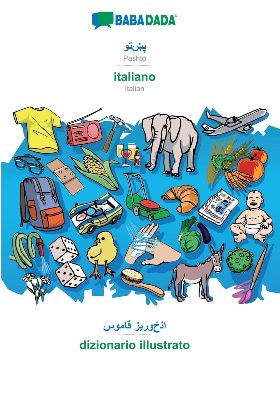 BABADADA, Pashto (in arabic script) - italiano, visual dictionary (in arabic script) - dizionario illustrato Foreign Languages ​​& Dictionaries