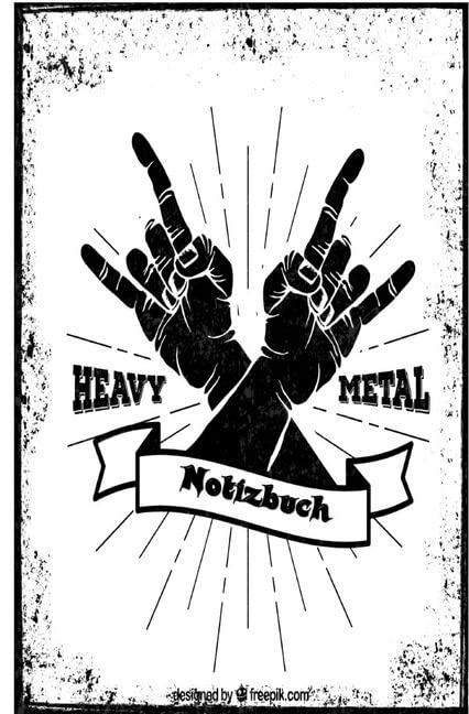 Musik Notizbücher / Heavy Metal Horny Notizbuch für Metal und Rock Fans, 60 Blankoseiten: Tagebuch, Festivaltagebuch, Konzertplaner, Terminplaner, Geschenk Arts & Music