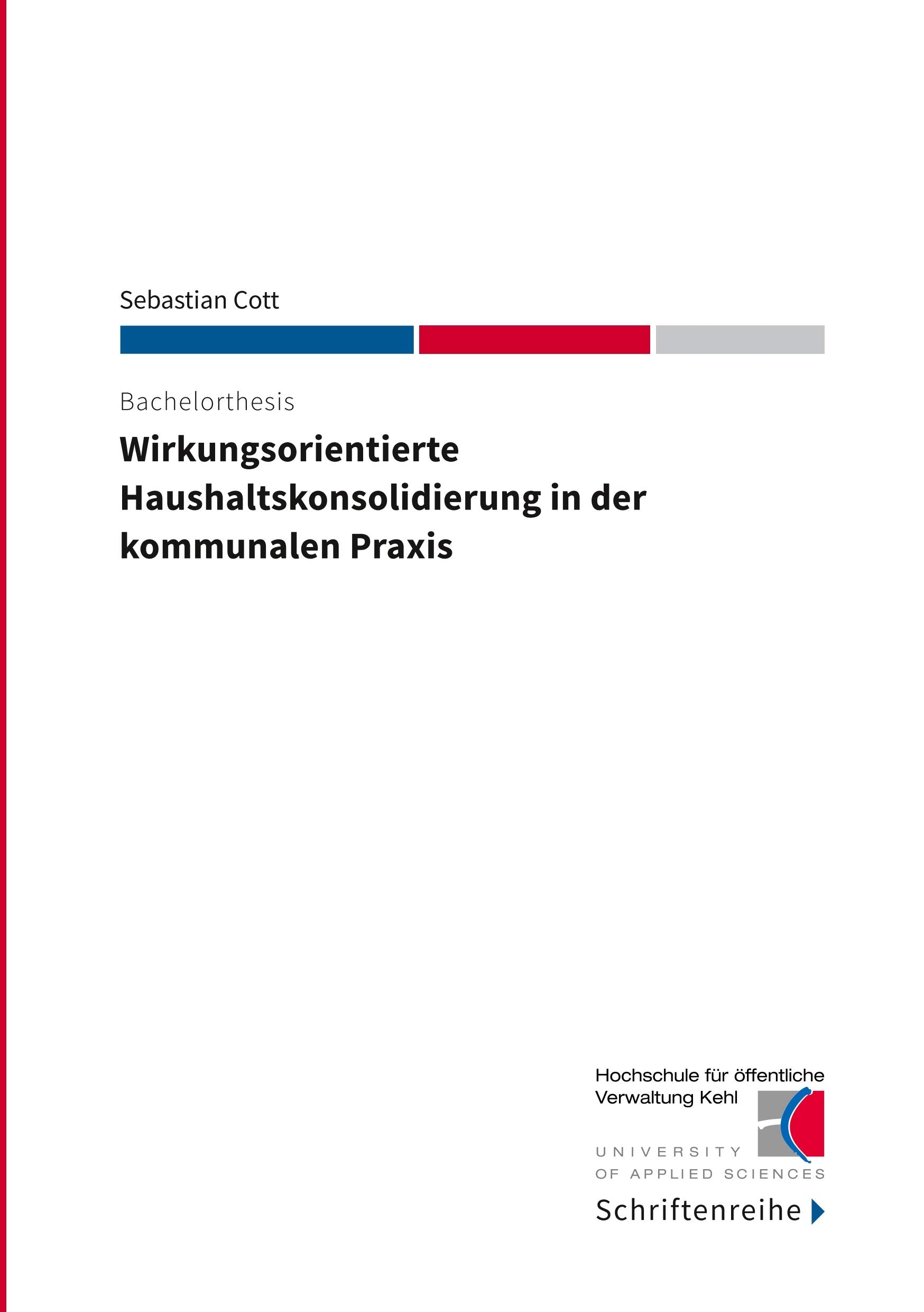 Wirkungsorientierte Haushaltskonsolidierung in der kommunalen Praxis Law