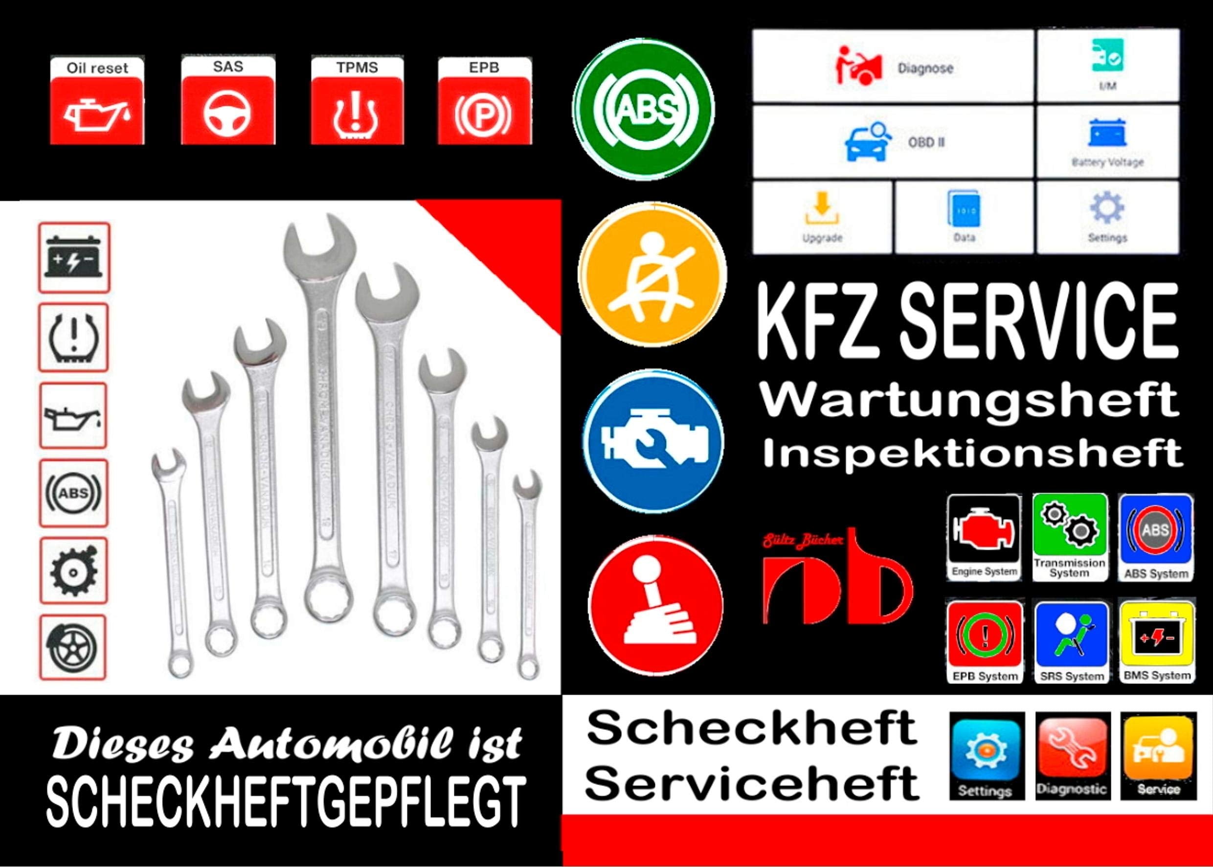 KFZ AUTOMOBIL SERVICEHEFT Scheckheft Inspektionsheft Wartungsheft Service Leistungen: Universell einzusetzen als Ersatz, verloren gegangene oder voll ausgefüllte Servicehefte Leisure, Home & Garden