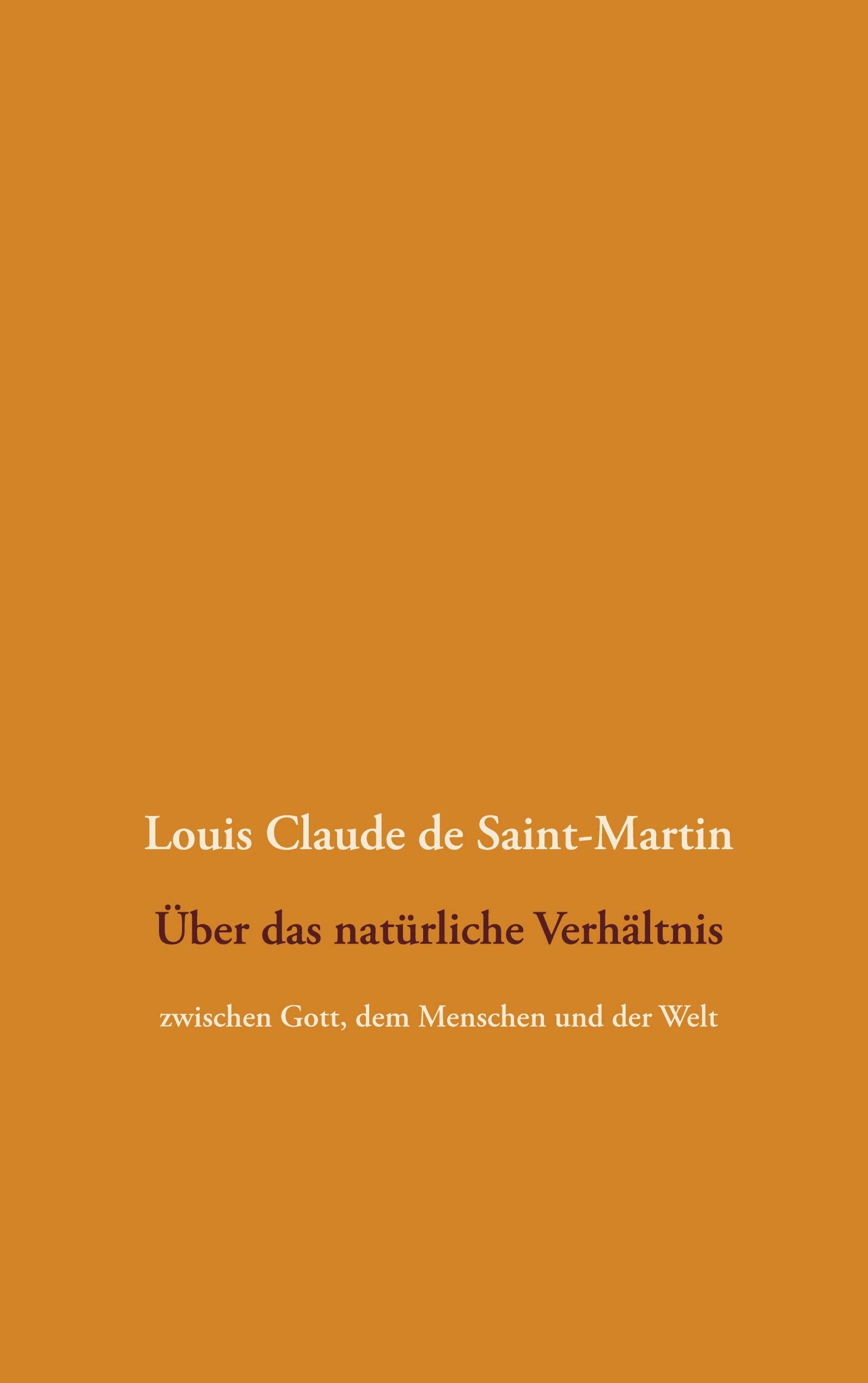 Über das natürliche Verhältnis Philosophy