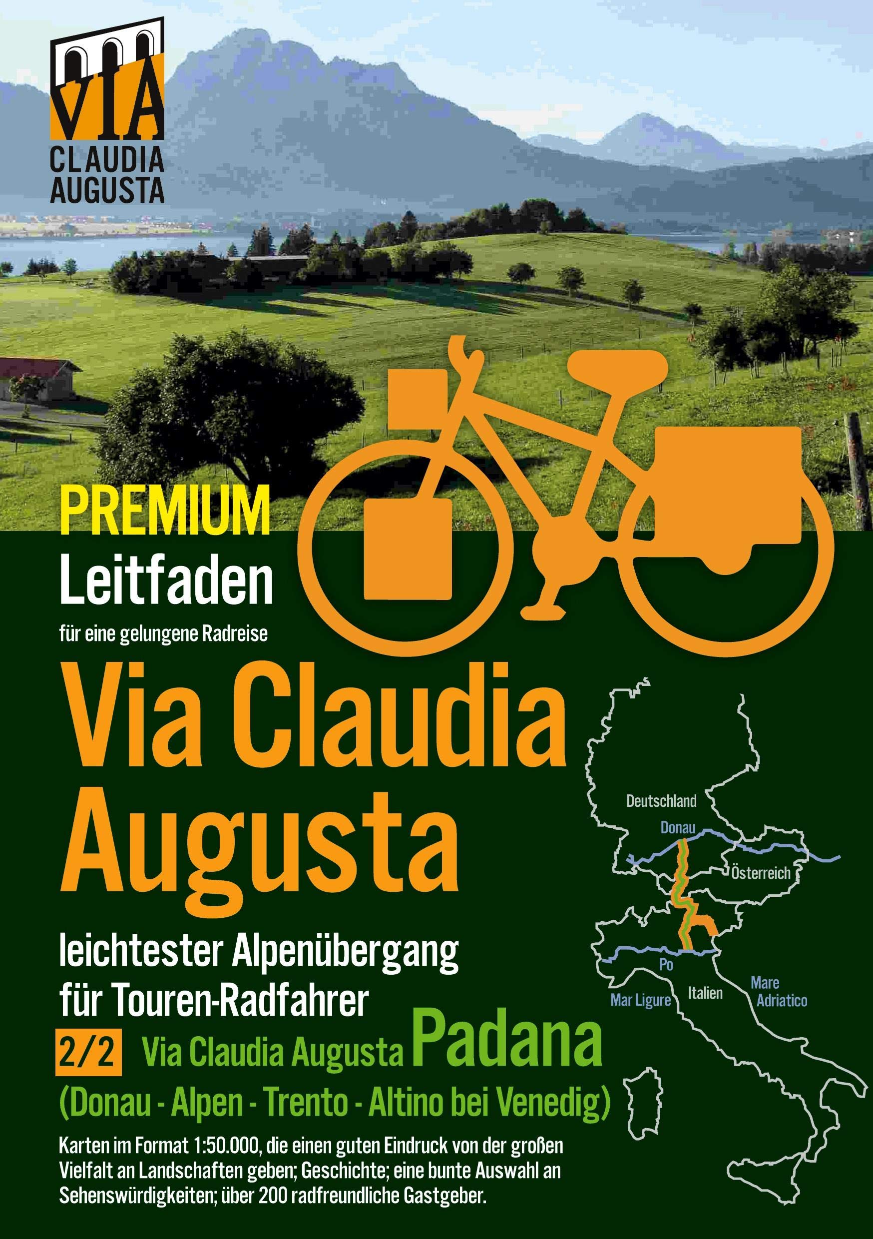 Rad-Route Via Claudia Augusta 2/2 "Padana" P R E M I U M: Leitfaden für eine gelungene Rad-Reise (bis auf die Textseiten alle Seiten in Farbe) Leisure, Home & Garden