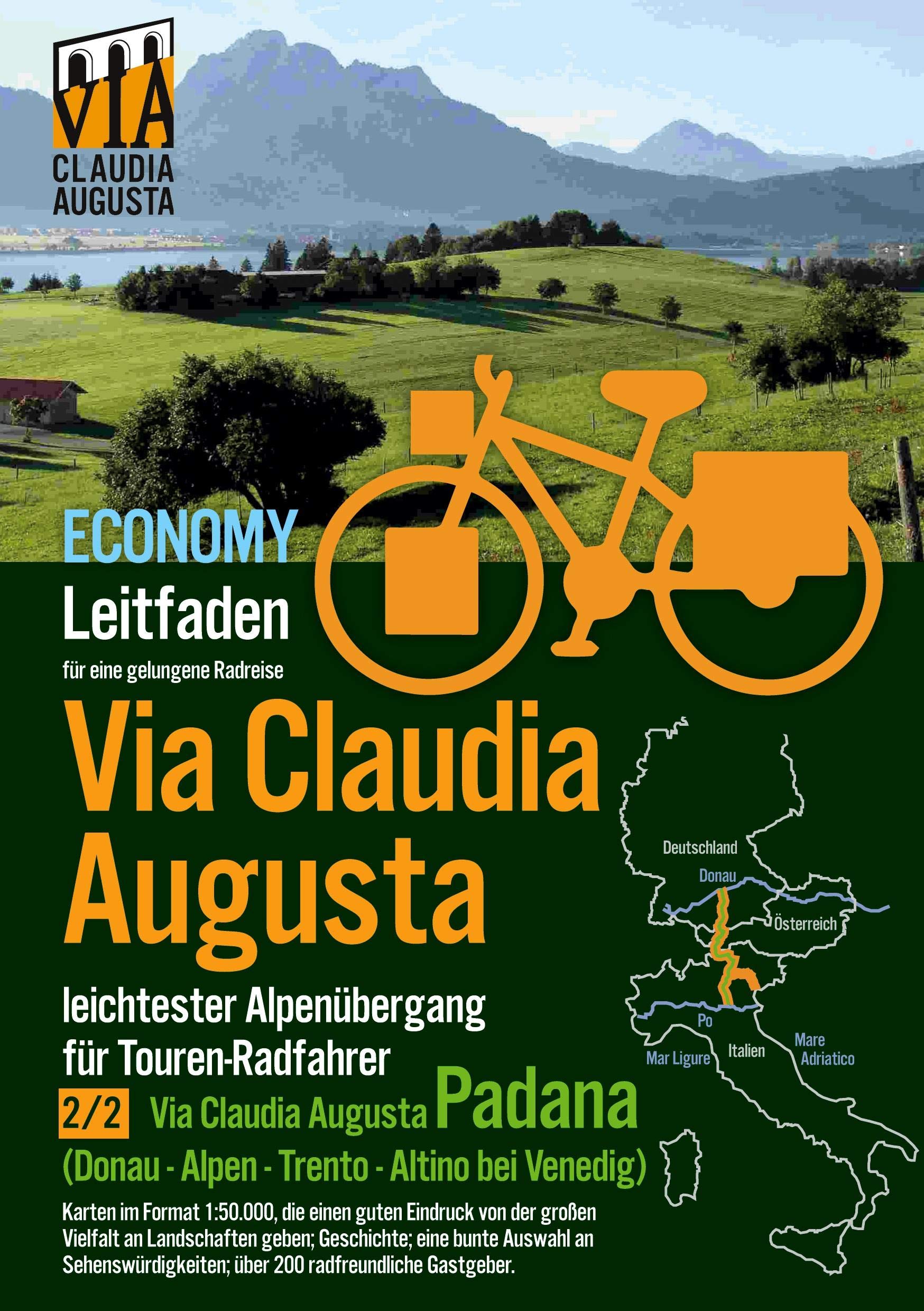 Rad-Route Via Claudia Augusta 2/2 "Padana" Economy: Leit-Faden für eine gelungene Radreise (Rad-Route Via Claudia Augusta E C O N O M Y) Leisure, Home & Garden