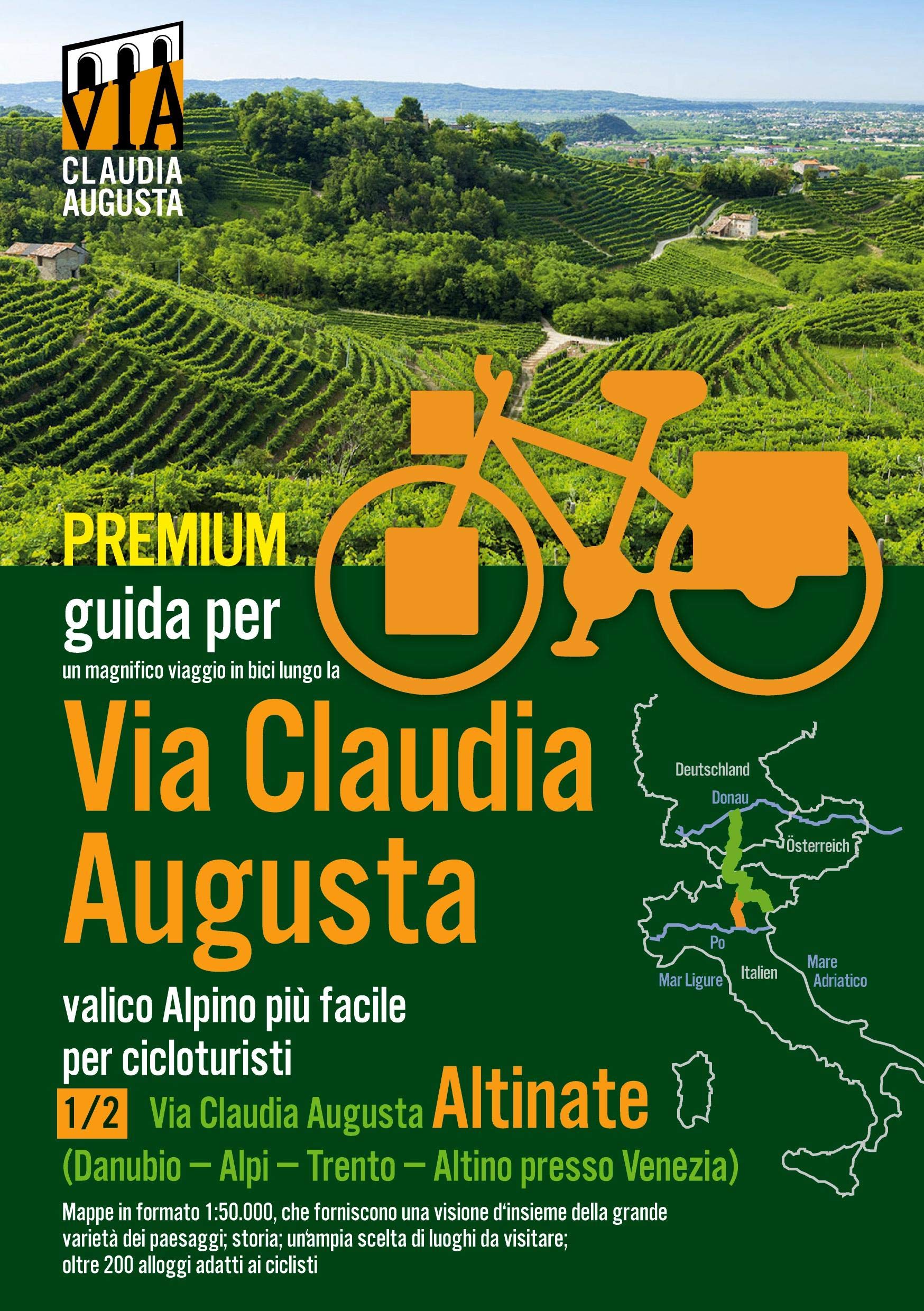 Percorso ciclabile Via Claudia Augusta 1/2 "Altinate" PREMIUM: Guida per un magnifico viaggo in bici (tranne le pagine di testo tutte le pagine a ... ciclabile Via Claudia Augusta PREMIUM) Leisure, Home & Garden