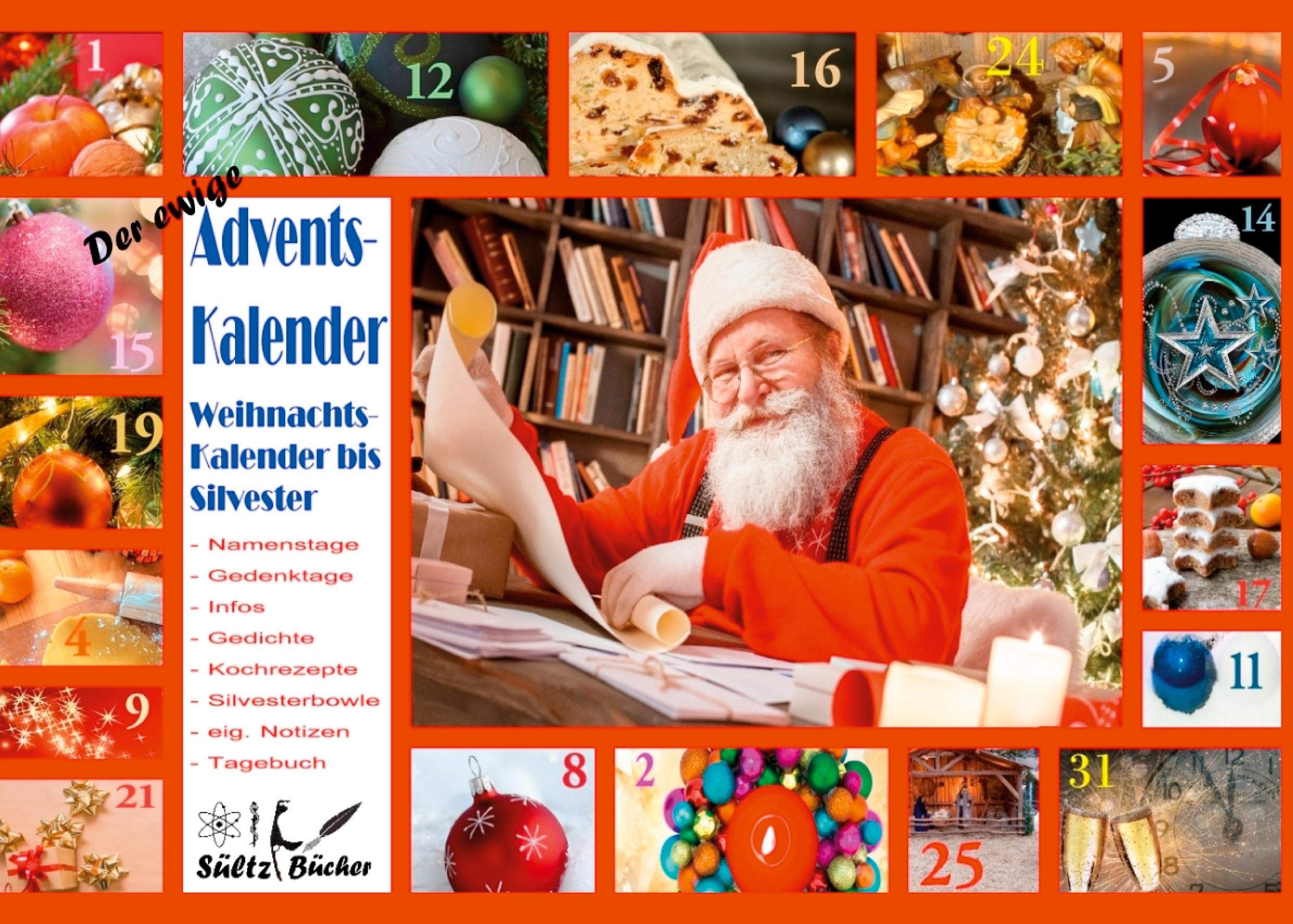 Der ewige Adventskalender Weihnachtskalender bis Silvester: Dezember Tischkalender mit Namenstagen, Informationen, Kochrezepten, sowie eig. Tagebucheintragungen. Film, Art & Culture