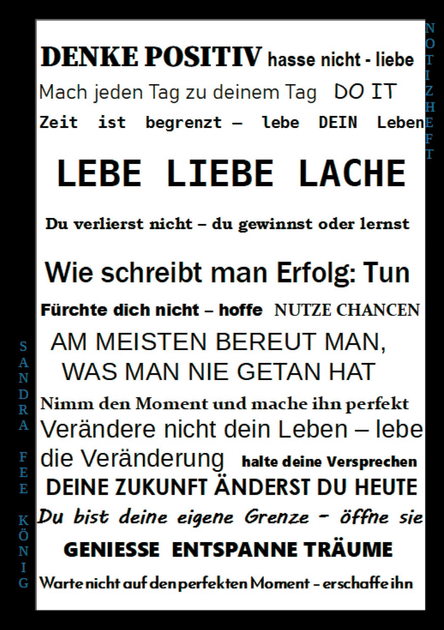 Notizheft: Ringbuch mit Motivationssprüche Cover Leisure, Home & Garden