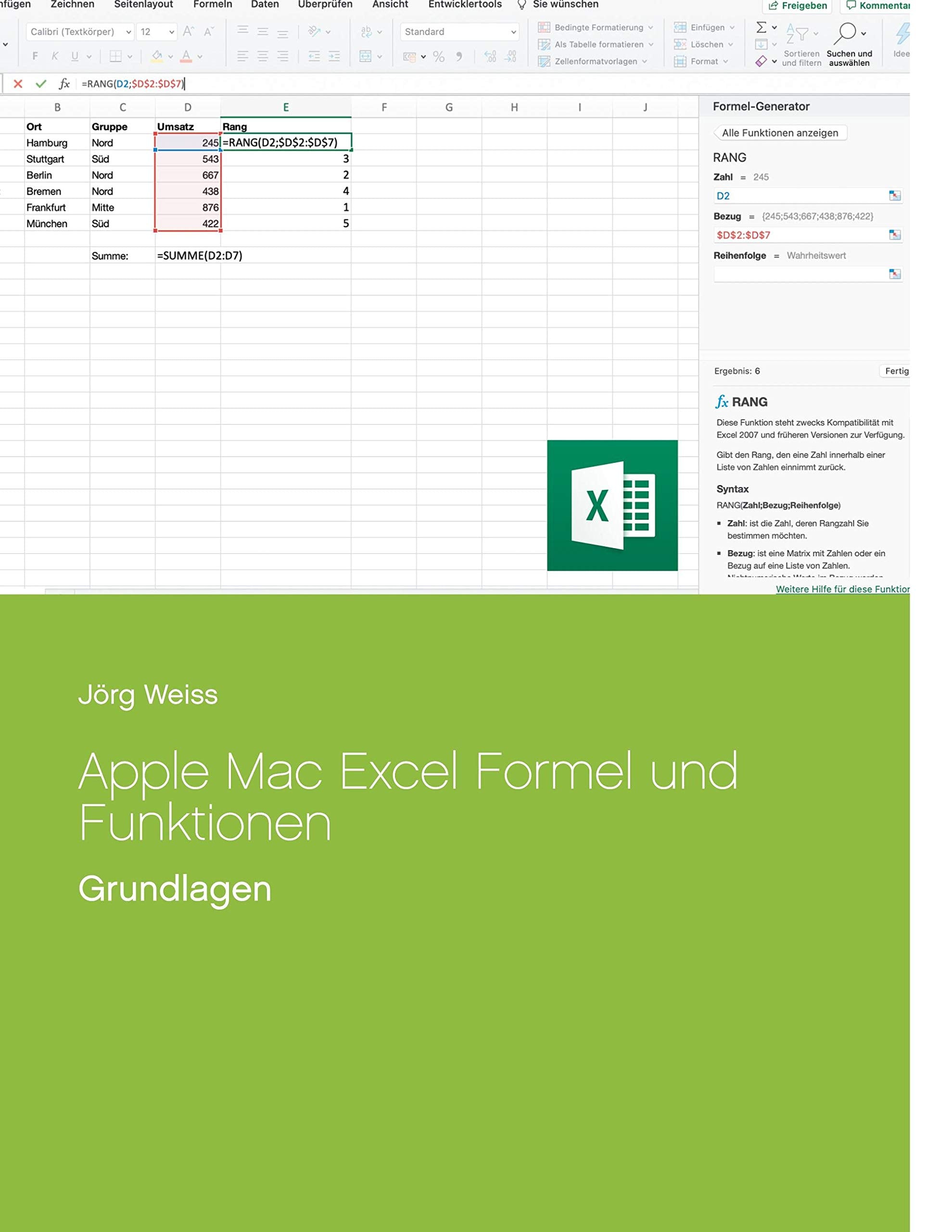 Apple Mac Excel Formel und Funktionen: Grundlagen Computer Science