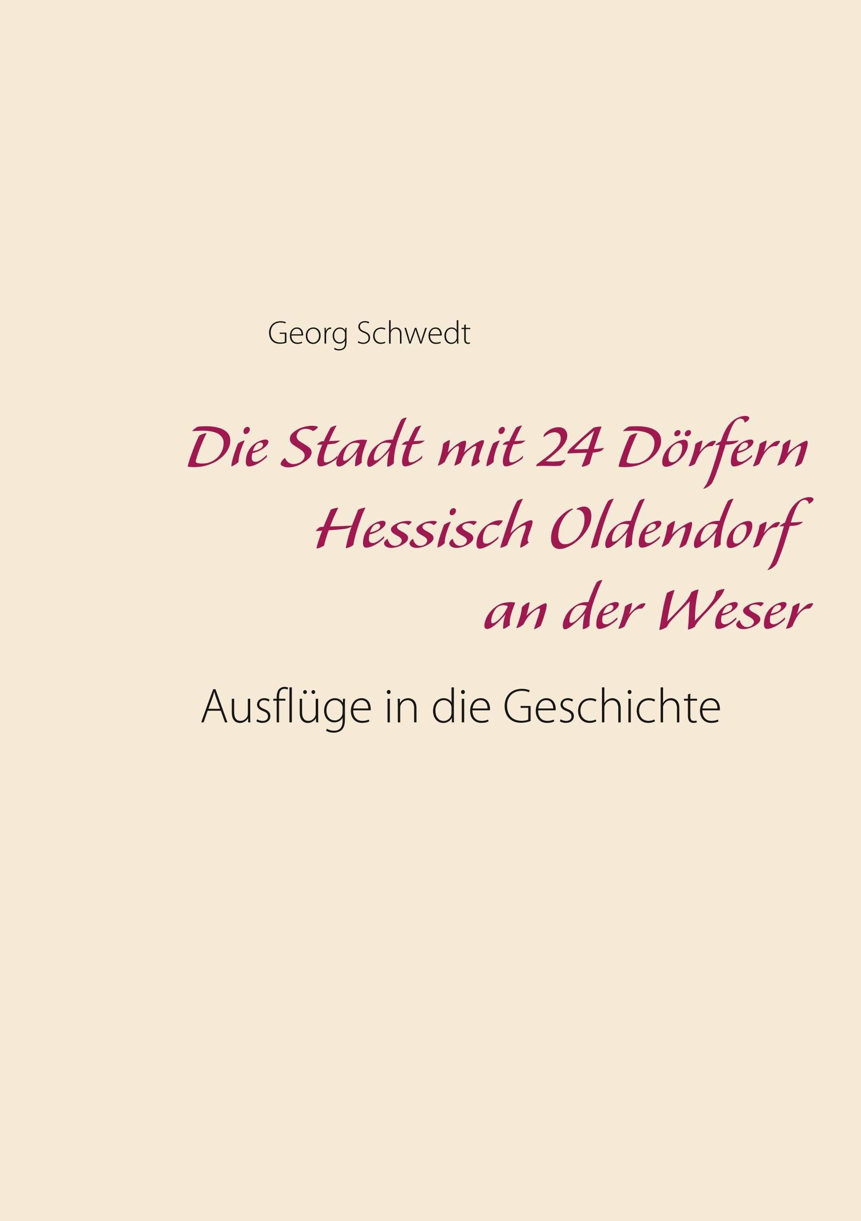 Die Stadt mit 24 Dörfern Hessisch Oldendorf an der Weser book