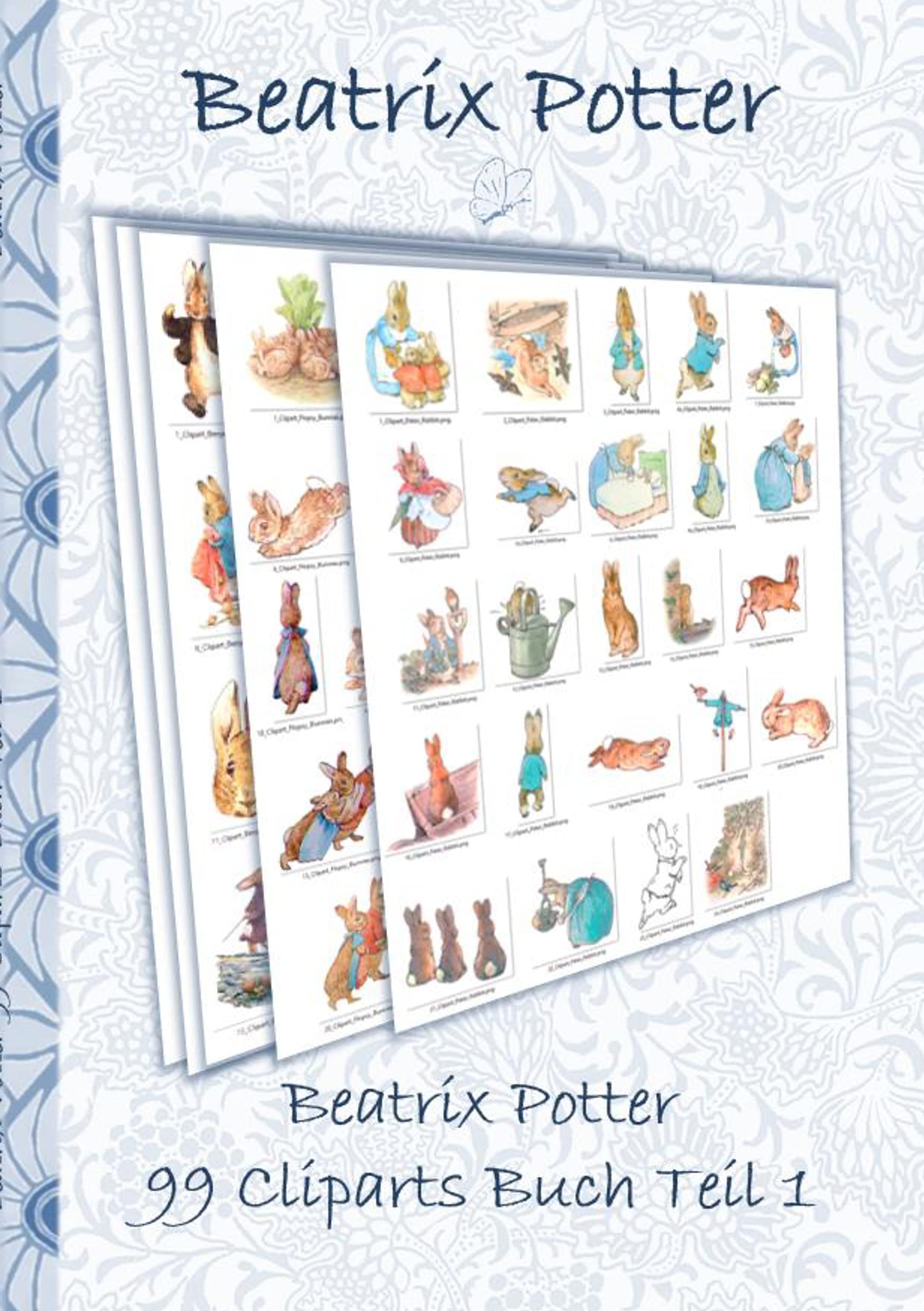 Beatrix Potter 99 Cliparts Buch Teil 1 ( Peter Hase ): Sticker, Icon, Clipart, Cliparts, download, Internet, Dropbox, Original, Filzer, Bleistift, ... Erwachsene, Geschenkbuch, Geschenk Computer Science