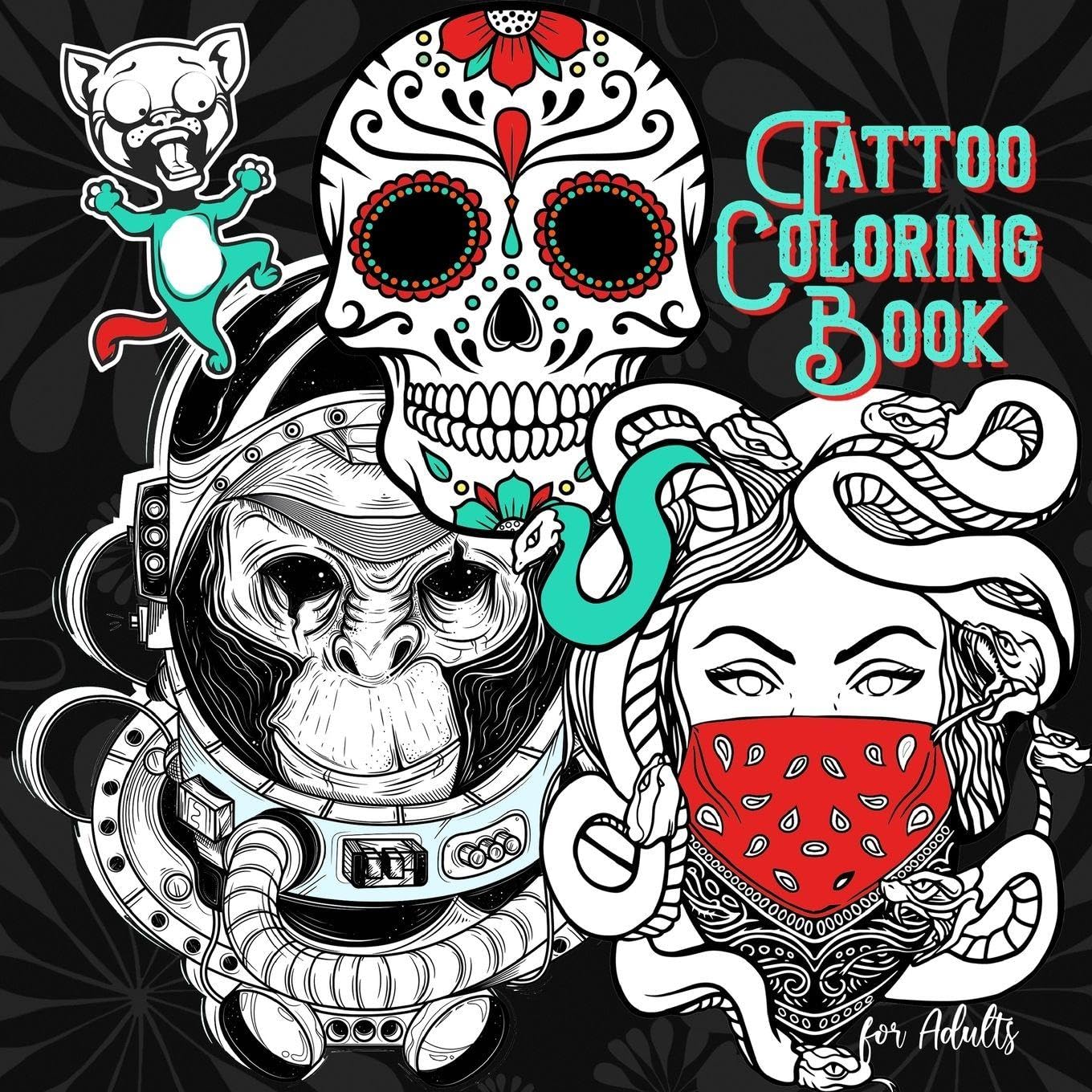 Tattoo Coloring Book for Adults Film, Art & Culture