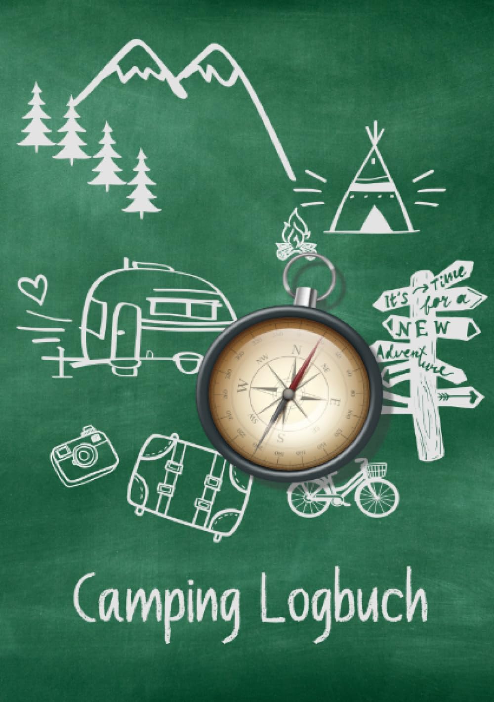 Camping Logbuch: Wohnwagen Reisetagebuch - Camper Wohnmobil Reise Logbuch: Camping Notizbuch - Tolles vorgedrucktes Logbuch - 60 Doppelseiten um seine ... | ca. DINA5 | Geschenk für Camper Leisure, Home & Garden