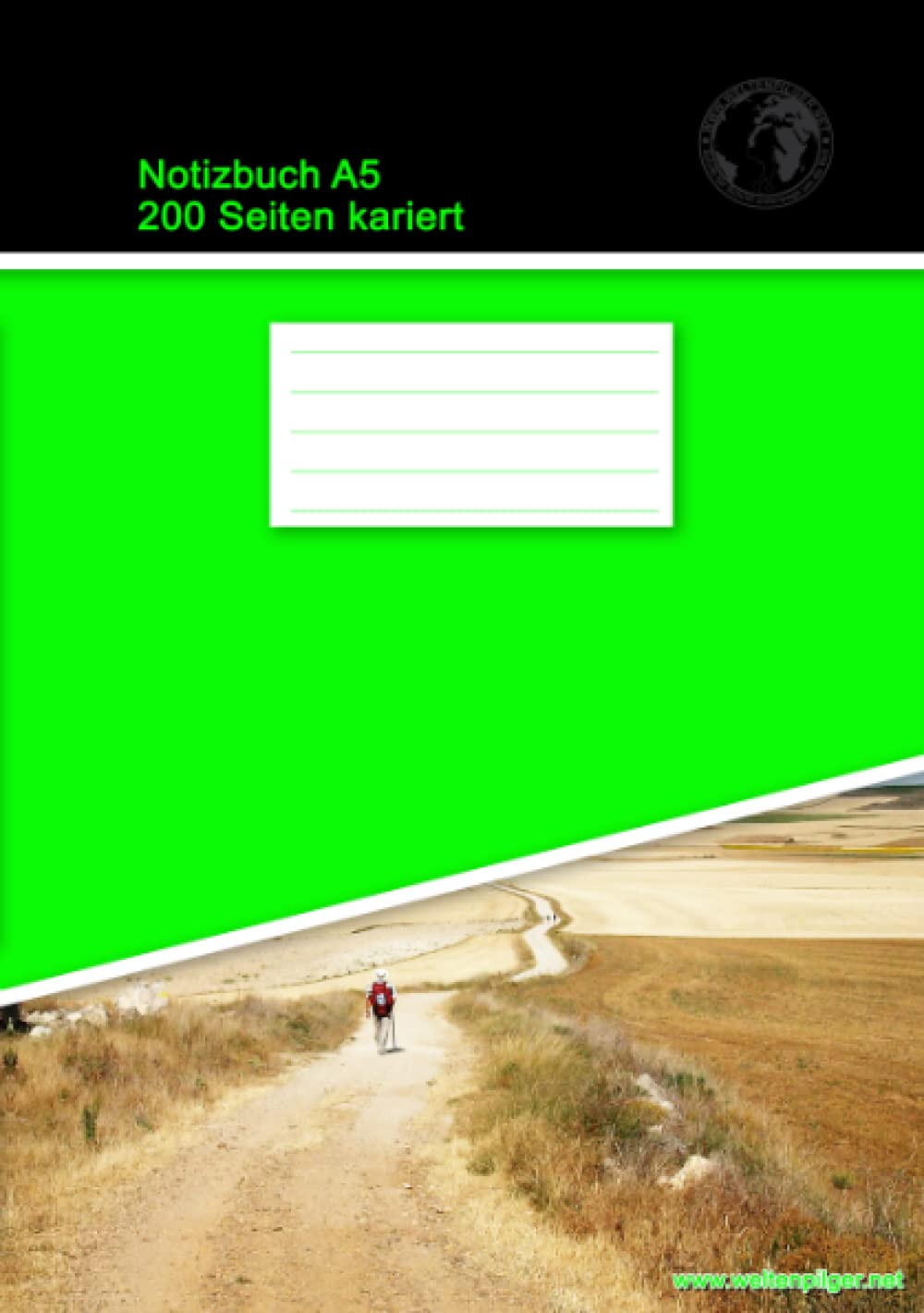 Notizbuch A5 200 Seiten kariert (Softcover Grün) Business, Finance & Career