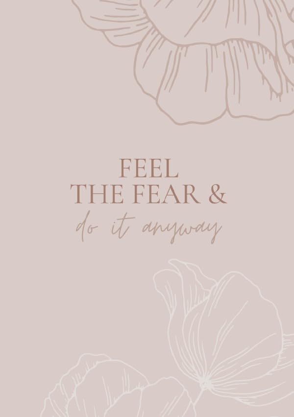 Blossom Collection / Notizbuch, Bullet Journal, Journal, Planer, Tagebuch "Feel the Fear & Do it anyway" Living & Furnishing