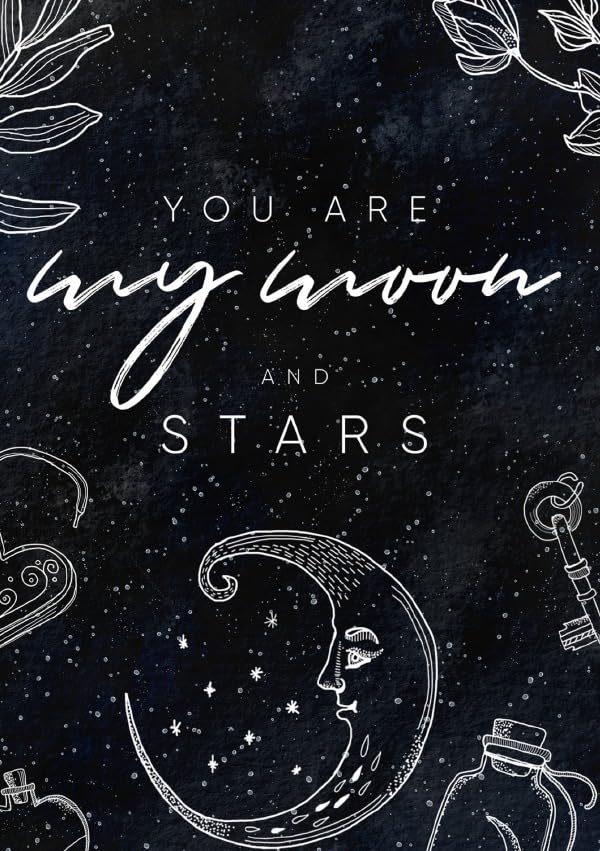 Moon Collection / Notizbuch, Bullet Journal, Journal, Planer, Tagebuch "My Moon & Stars" Living & Furnishing