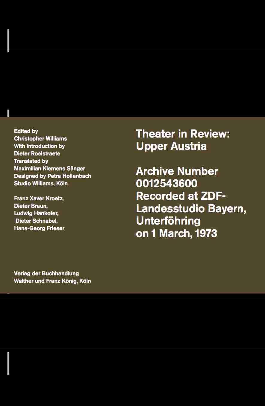 Christopher Williams. Theatre in Review: Upper Austria Second-hand books on film, art and culture
