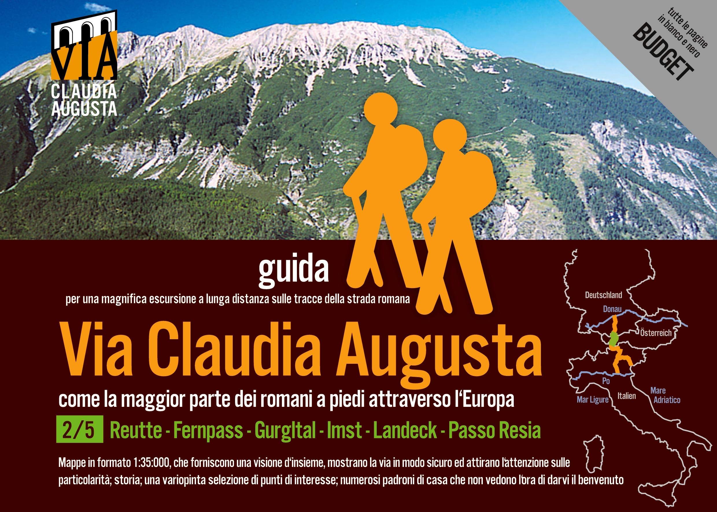 Trekking VIA CLAUDIA AUGUSTA 2/5 Tirolo Budget: guida per una magnifica escursione a lunga distanza lungo la strada romana (BUDGET = tutte le pagine ... e nero) (trekking VIA CLAUDIA AUGUSTA BUDGET) Leisure, Home & Garden