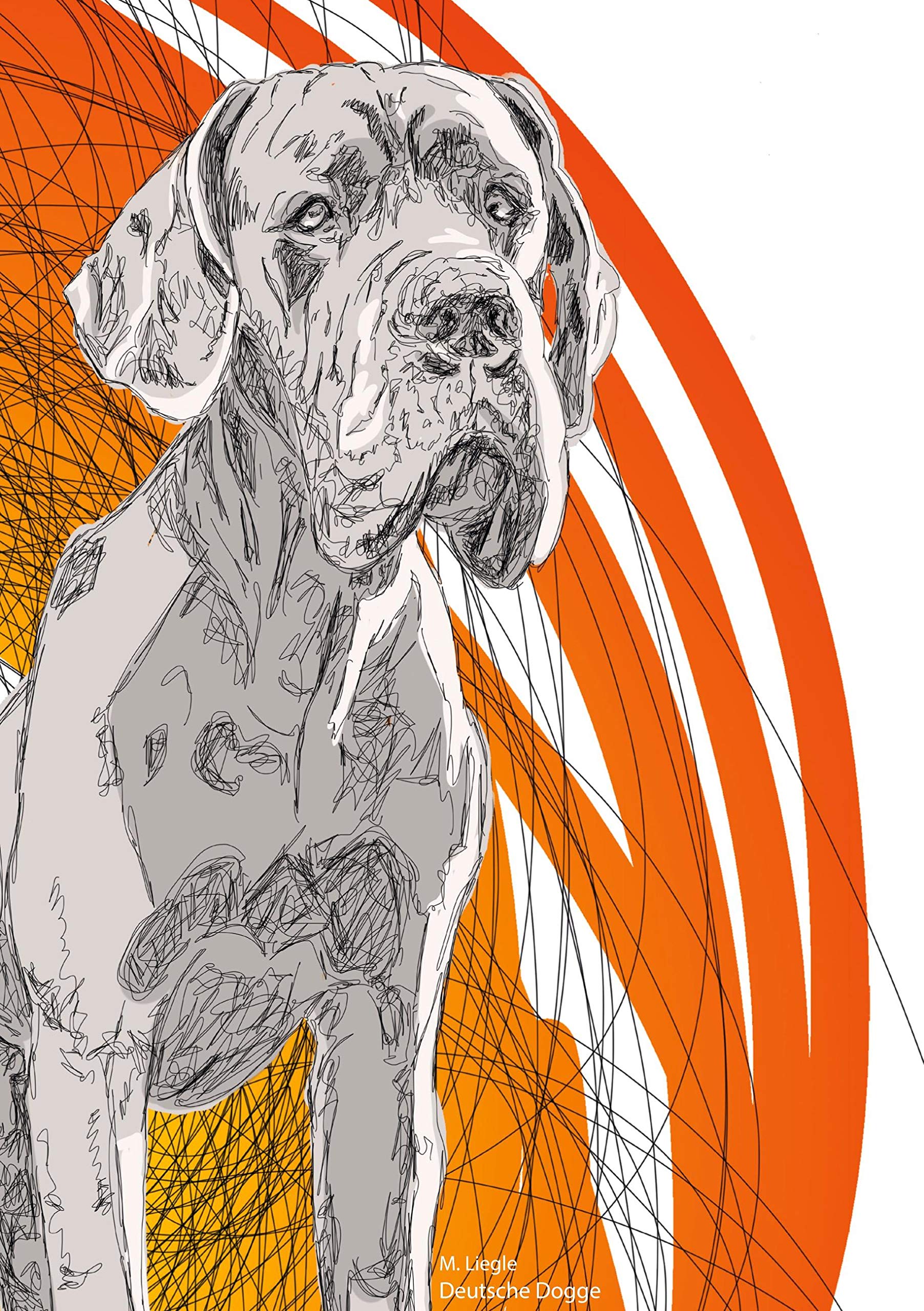 Deutsche Dogge: Notitzbuch, Tagebuch, Journal mit Grafikmotiv Deutsche Dogge Living & Furnishing