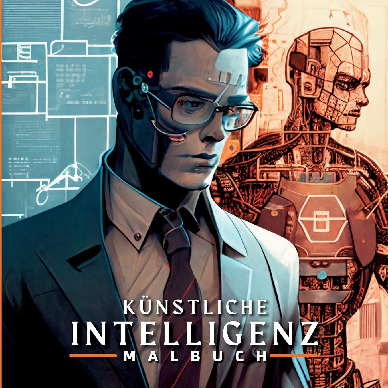 Künstliche Intelligenz Malbuch: 40 einzigartige Motive für Erwachsene zum Ausmalen | Ein wunderschönes Geschenk für Erwachsene und Jugendliche. Computer Science