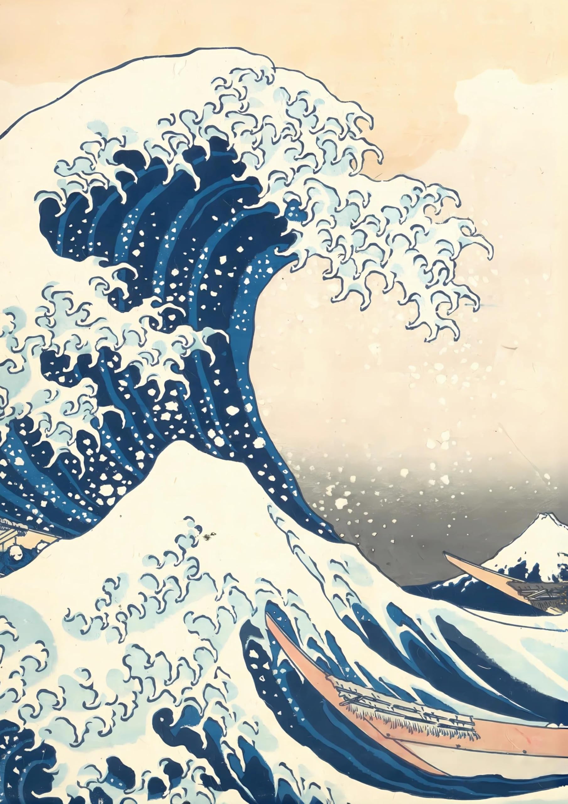 Notizbuch A4 blanko - 100 Seiten Soft Cover - Hokusai: Die große Welle vor Kanagawa Classics