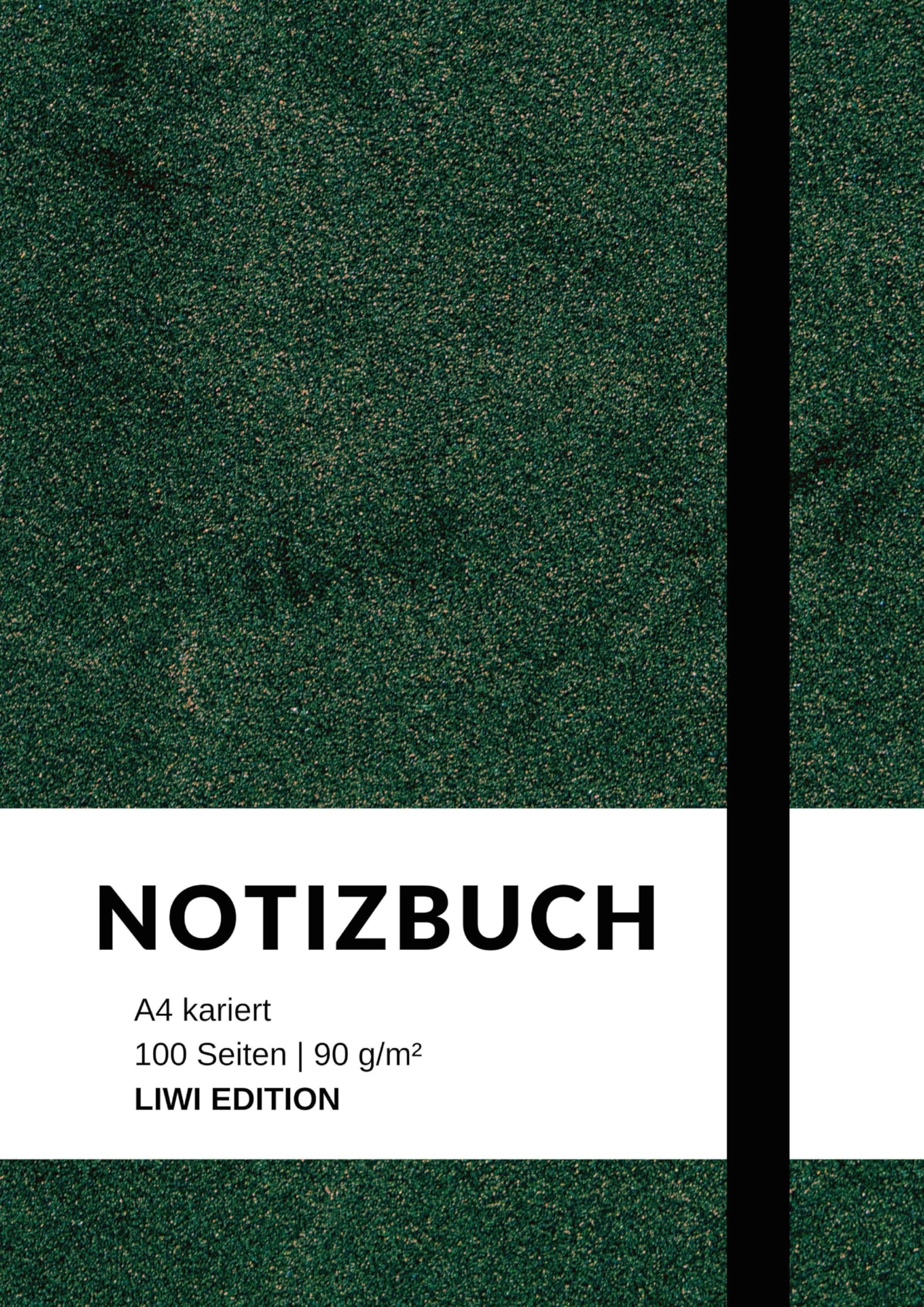 Notizbuch A4 kariert - 100 Seiten Soft Cover grün - FSC Papier Essays & Short Stories