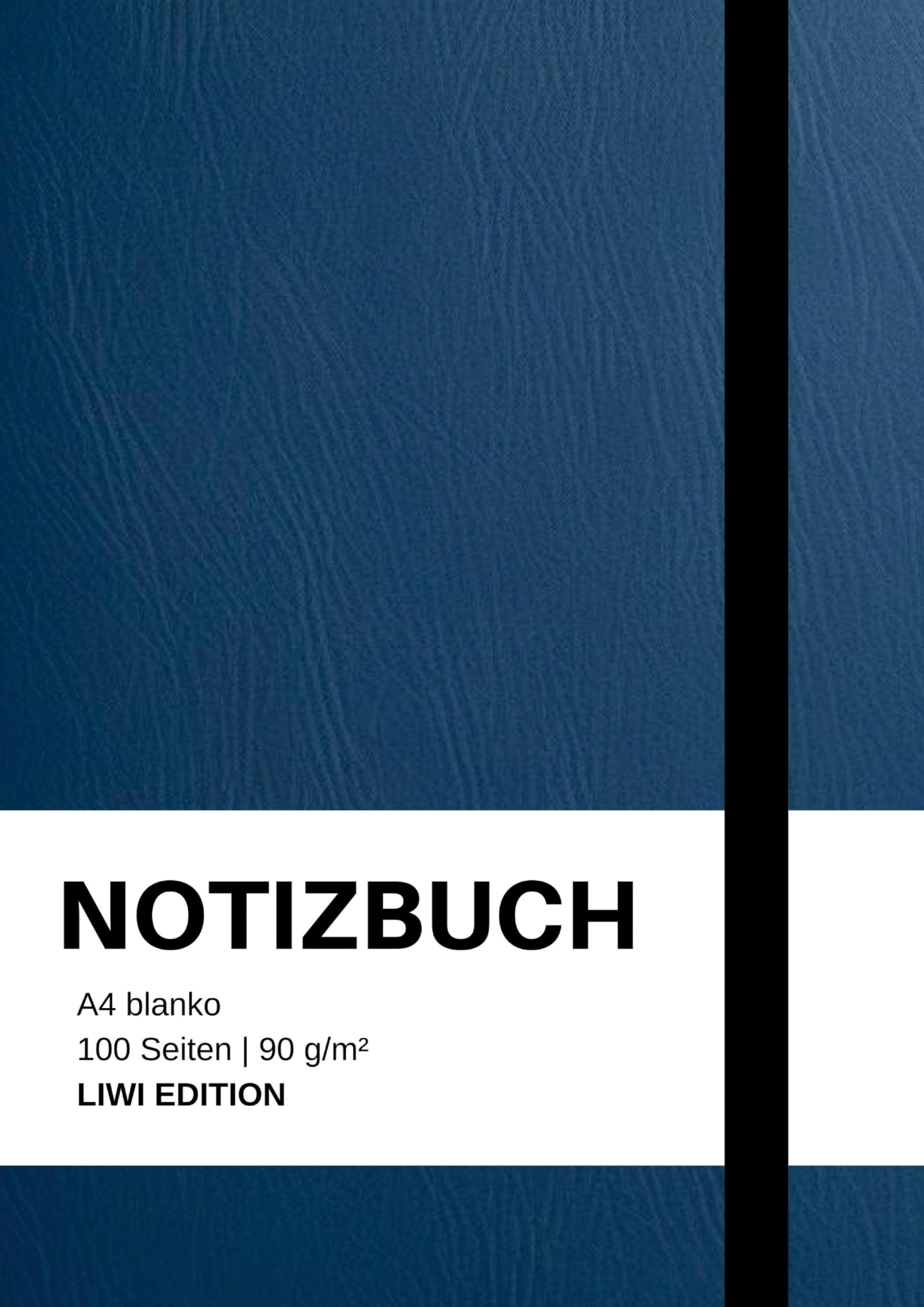 Notizbuch A4 blanko blau - 100 Seiten Soft Cover - FSC Papier Classics