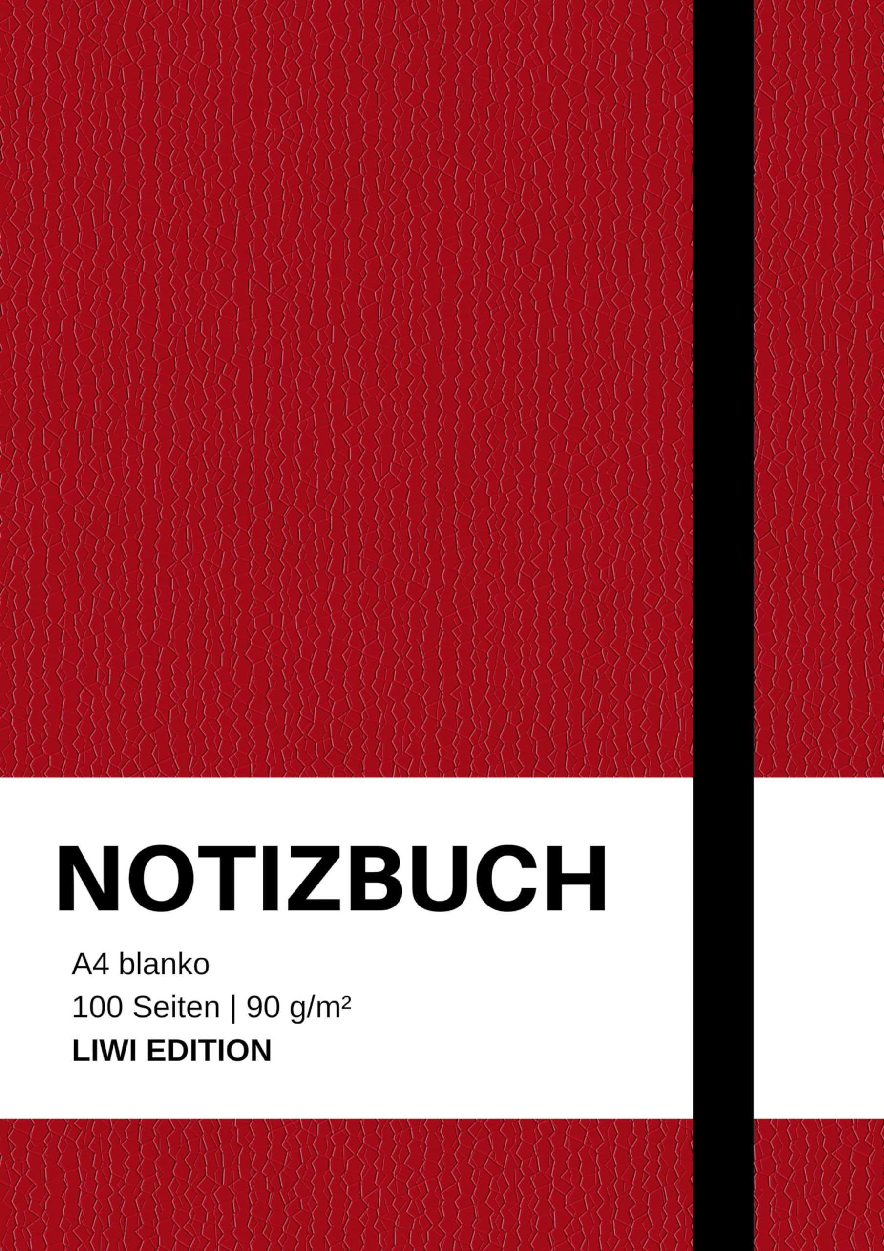 Notizbuch A4 blanko rot - 100 Seiten Soft Cover - FSC Papier Classics