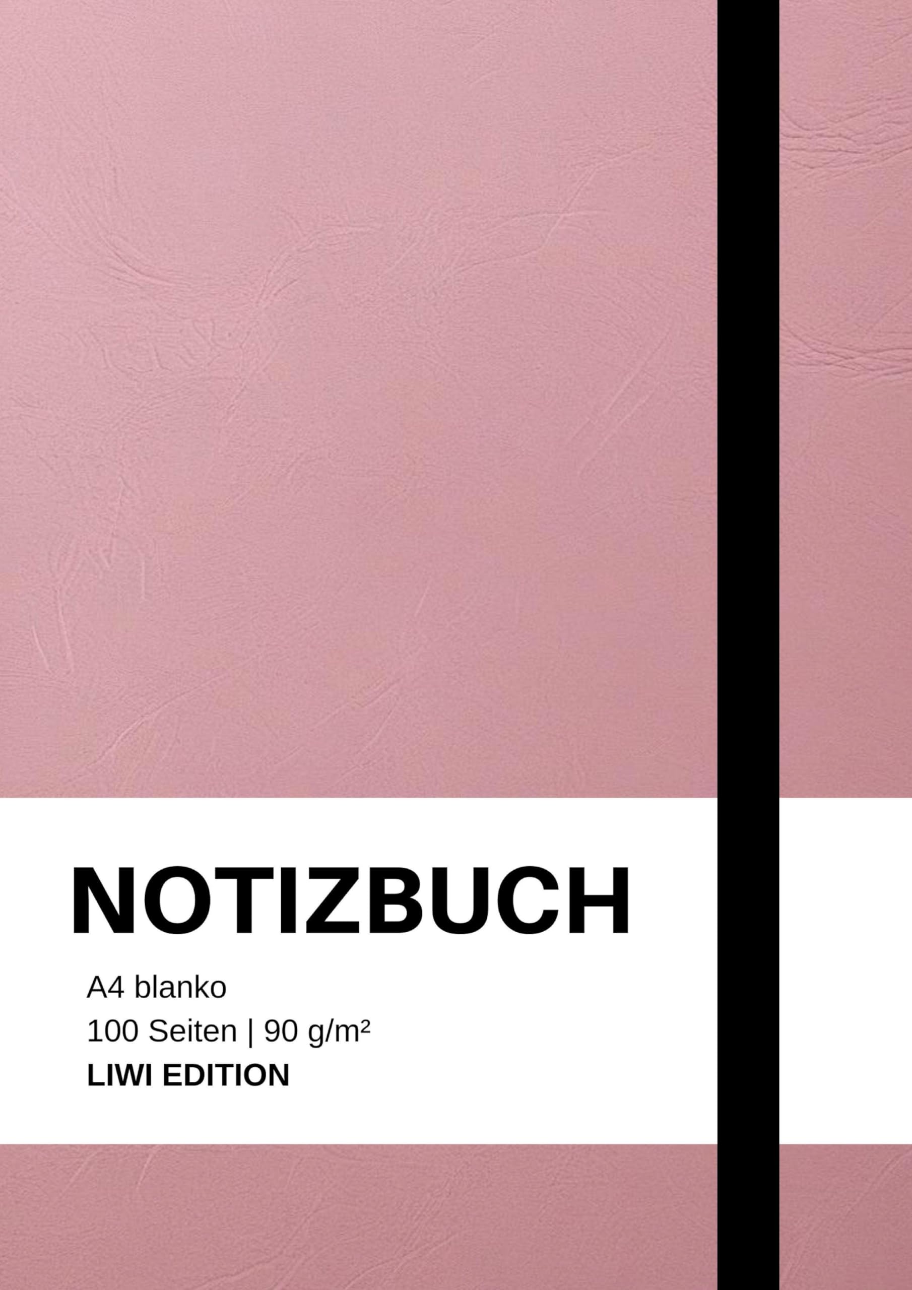 Notizbuch A4 blanko rosa - 100 Seiten Soft Cover - FSC Papier Classics