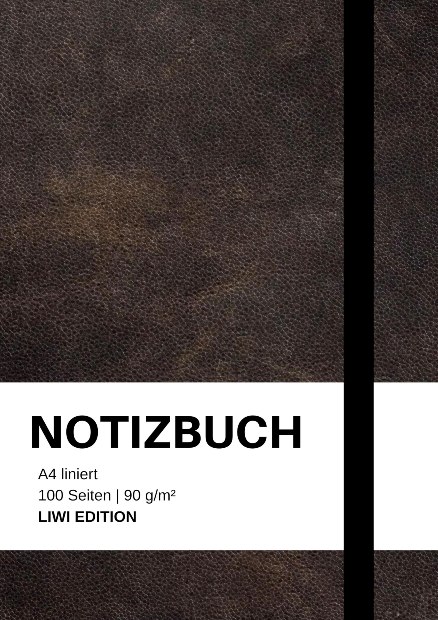 Notizbuch A4 liniert schwarz - 100 Seiten Soft Cover - FSC Papier Classics