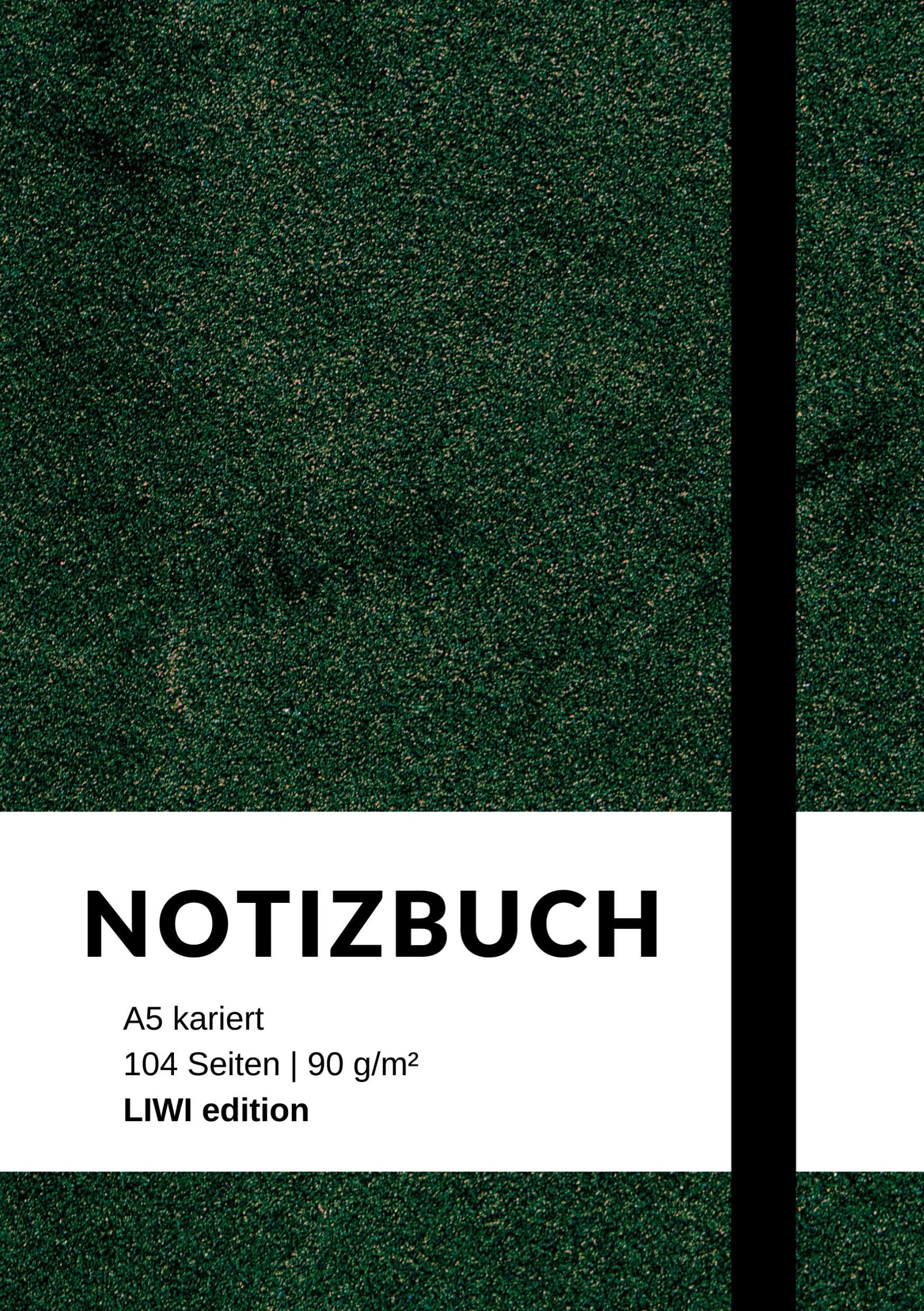 Notizbuch A5 kariert - 100 Seiten 90g/m² - Soft Cover grün - FSC Papier Classics