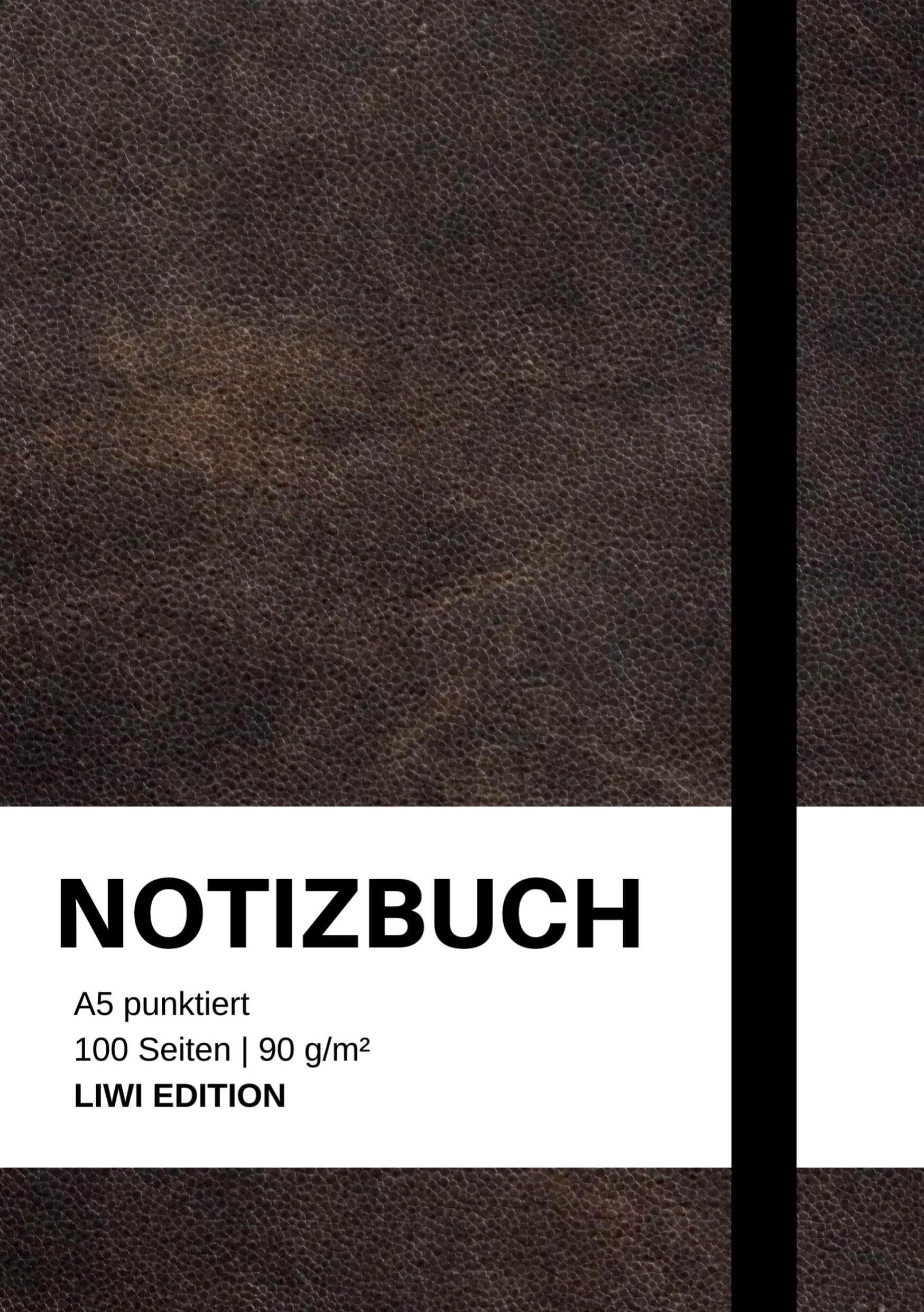 Notizbuch A5 punktiert - 100 Seiten 90g/m² - Soft Cover Schwarz - FSC Papier Classics