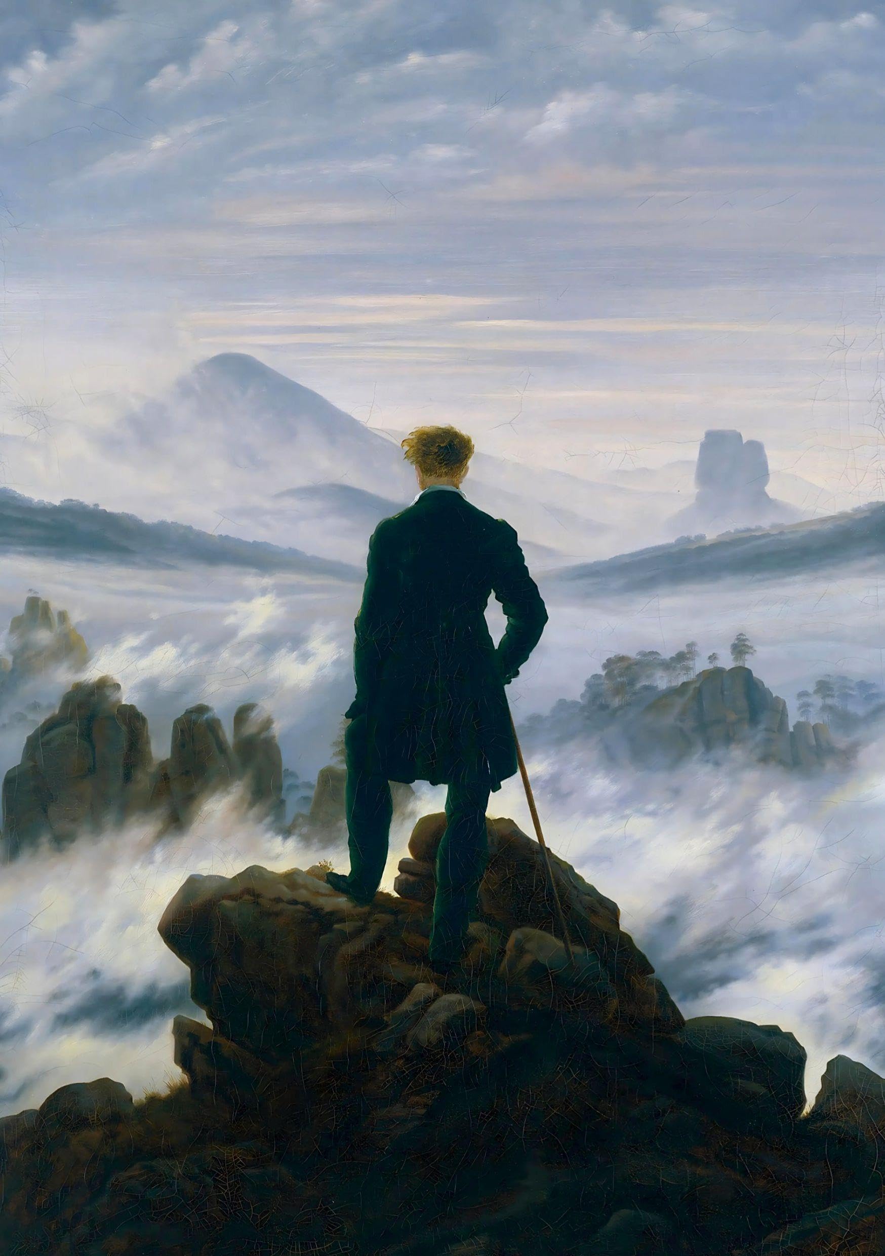 Caspar David Friedrich 'Der Wanderer über dem Nebelmeer' - Notizbuch A5 gepunktet - 100 Seiten 90g/m² - Soft Cover - FSC Papier Classics