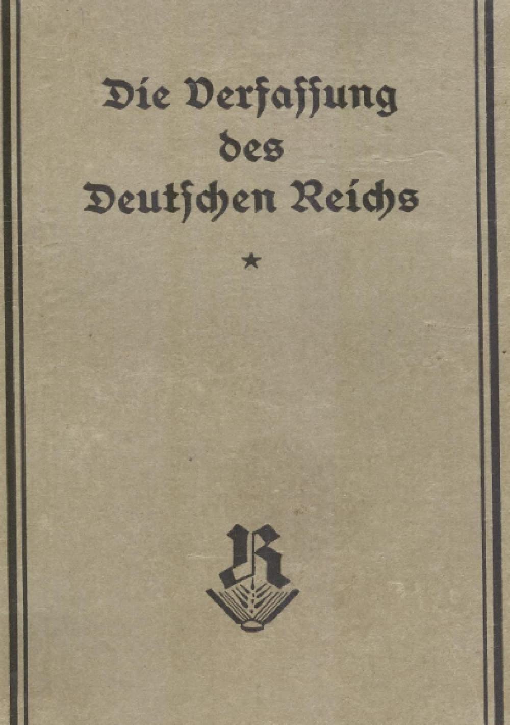 Die Weimarer Verfassung (Originalausgabe 1919) book